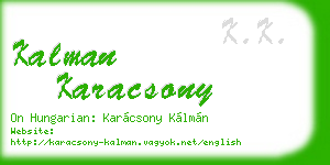 kalman karacsony business card